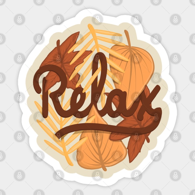 relax Sticker by Karyavna